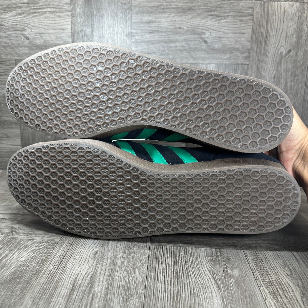 Adidas Gazelle Mens 14 Black Suede Green Gum Retro Classic NEW JH5394 - Picture 7 of 8